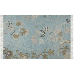 LOBERON Tapis Nére, bleu clair (240 x 170cm) pas cher