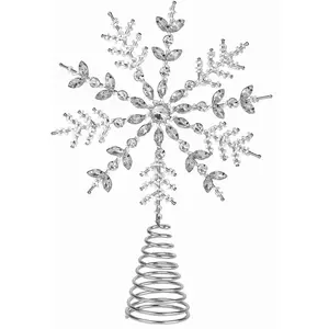 LOBERON Décoration de sapin de Noël Coeuron, argenté (6 x 19.5 x 28.5cm)