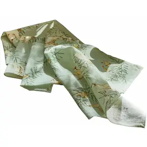 Comparateur de prix : LOBERON Lot de 4 serviettes de table Gubbio, vert (40 x 40cm)