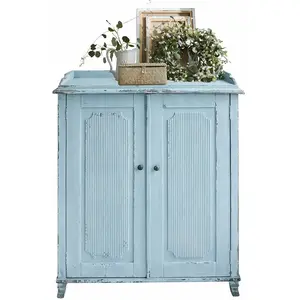 Comparateur de prix : LOBERON Commode Faunelle, bleu vieilli (43 x 105 x 121cm)