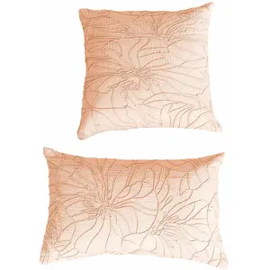 LOBERON Lot de 2 housses de coussin Elivara, rose (50 x 30cm) pas cher