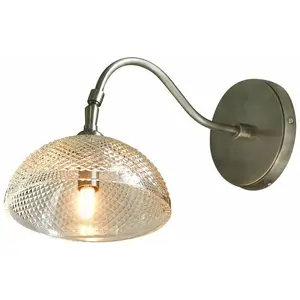 LOBERON Applique Hiralev, argenté vieilli/transparent (34 x 18 x 18.5cm)