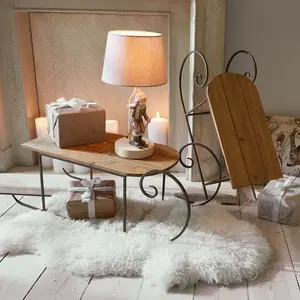 LOBERON Lot de 2 traîneaux décoratifs Skalara pas cher