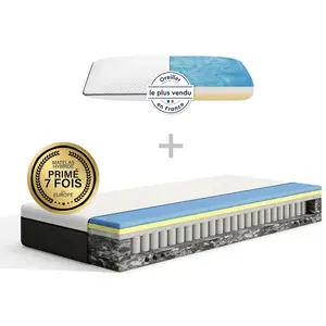 EMMA Pack Matelas Hybride + Oreiller Original 90x200 pas cher