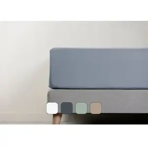 Emma Drap housse 100% Percale de Coton 90x190 - Vert pas cher