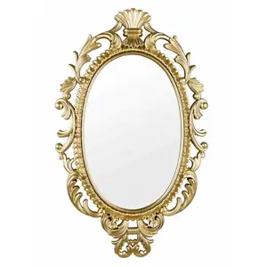 Miroir déco design en plastique or pas cher
