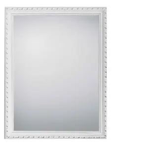 Miroir déco design en bois blanc pas cher