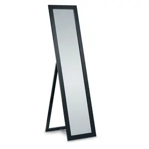 Miroir déco design en verre noir pas cher
