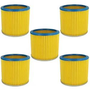 vhbw 5x Filtre rond / filtre en lamelles pour aspirateur, robot, aspir...Vendu parrue-du-commerce