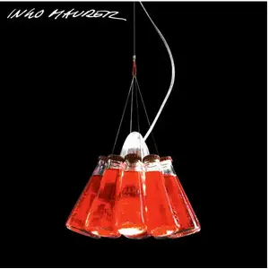 Ingo Maurer CAMPARI LIGHT-Suspension Bouteilles de Soda ajustable H400cm Rouge pas cher