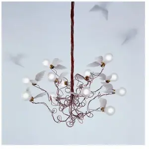 Comparateur de prix : Ingo Maurer Birdie - suspension LED, câble rouge