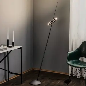 Ingo Maurer Lampadaire LED design Ringelpiez, anneau noirVendu parluminaire