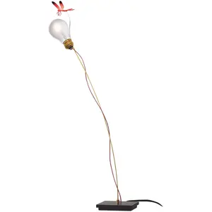 INGO MAURER lampe de table I RICCHI POVERI BZZZZ (Rouge - Métal et ver...