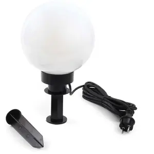Comparateur de prix : WILTEC Lampe boule extérieure Ø20 cm, Lampe de jardin avec piquet, Lam...