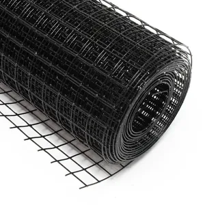 Comparateur de prix : WILTEC Fil de grillage Noir Maille carrée 25x25mm Rouleau 10m Hauteur 50cm Clôture Acier galvanisé Cage