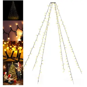 Comparateur de prix : Toboli - Guirlande lumineuse Sapin de Noël Anneau 192 led Blanc Chaud ...