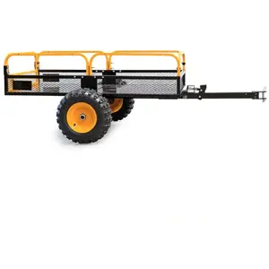 Comparateur de prix : Wiltec - Remorque basculante 450kg avec grille et parois amovibles Remorque pour tondeuse autoportée