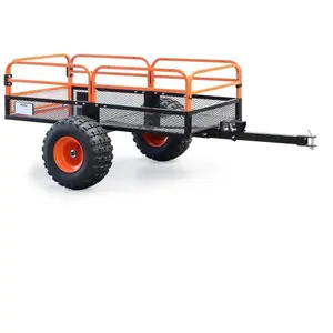 Comparateur de prix : Wiltec - Remorque basculante 680kg avec grille et parois amovibles Remorque pour tondeuse autoportée