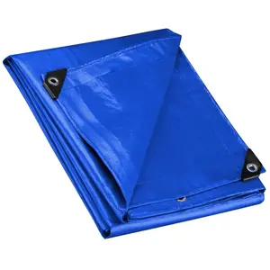 Wiltec - Bâche de camion 3 x 2 m 240 g/m² Bleue Polyester pe  illets a...