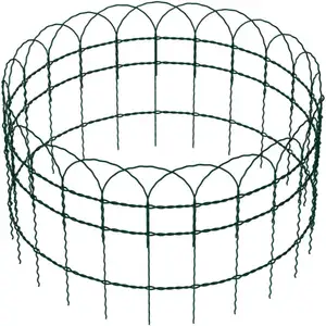 WilTec Grillage souple Mailles 9x15 cm Hauteur 0,4 m Longueur 25m Acier revêtu de pvc Fil ø 2mm Clôture Jardin Bordure décorative Délimitation Espace pas cher