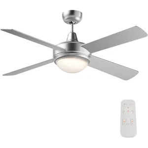 Comparateur de prix : Wiltec Ventilateur de plafond silencieux 65W 4 pales Plafonnier Brasse...