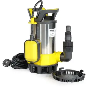 Comparateur de prix : Wiltec - Pompe à eau immergée 3 en 1 à aspiration plate 400 w 8000 l...