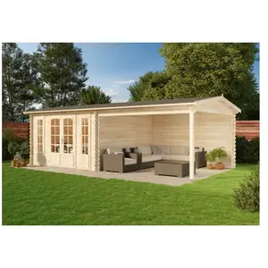 Abri de jardin Fribourg-44 ISO Alpholz 8x4m naturel 44mm 30m² pas cher