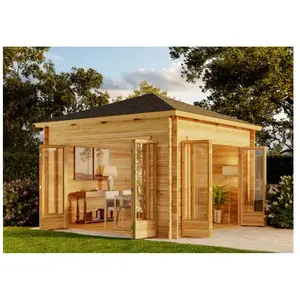Abri de jardin - ALPHOLZ - Sunshine ISO - 4x4m - Bois massif - Grande porte-fenêtreVendu paramazon