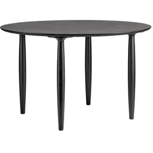 Table à dîner ronde en chêne noire 120 cm Oku - NORR11 pas cher
