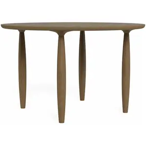 Table à dîner ronde en chêne fumé clair 120 cm Oku - NORR11 pas cher