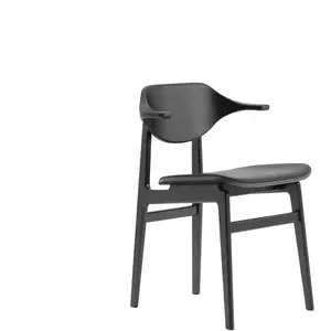 Chaise en chêne noire avec rembourrage anthracite Buffalo - NORR11