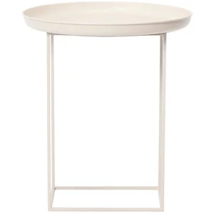 Table d'appoint ronde en acier blanc 45 cm Duke - NORR11 pas cher
