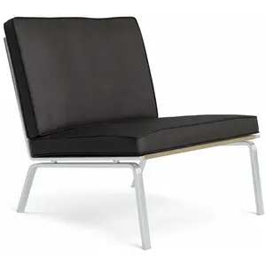 Fauteuil en acier et cuir anthracite Man - NORR11