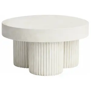 NORR11 Table basse en fibre de béton blanche sur aluminium moulé 70x37... pas cher