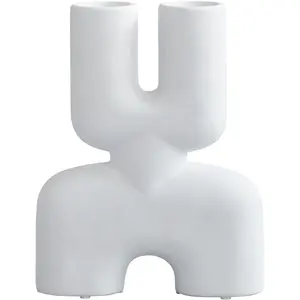 101 COPENHAGEN - Vase Cobra - Blanc - Céramique - Designer Tommy Hylda...Vendu parmade-in-design