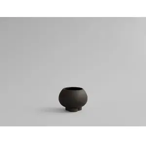 Pot de fleur en béton coffee 17x17x12,5cm petit - 101 COPENHAGEN pas cher