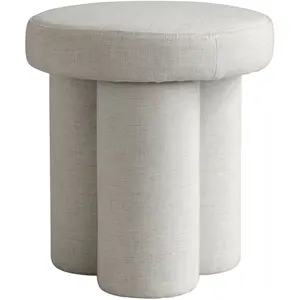 Tabouret en lin blanc Big Foot - 101 Copenhagen pas cher