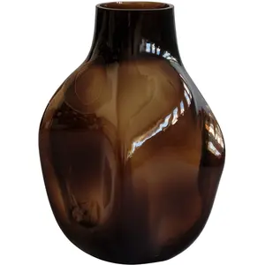 101 COPENHAGEN - Vase Bakku - Marron - Verre soufflé bouche - Designer...Vendu parmade-in-design