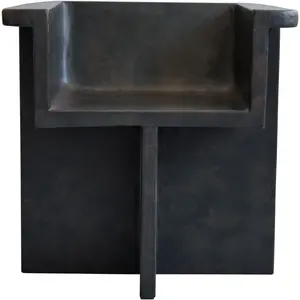 101 COPENHAGEN - Fauteuil de repas Brutus - Marron - Béton fibré - Des... pas cher