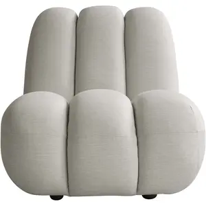 101 COPENHAGEN - Fauteuil rembourré Toe - Gris - Mousse à séchage rapi...