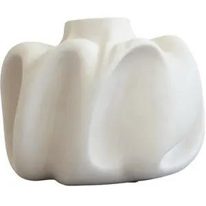 101 COPENHAGEN - Vase Wabi - Blanc - Céramique émaillée - Designer Tom...