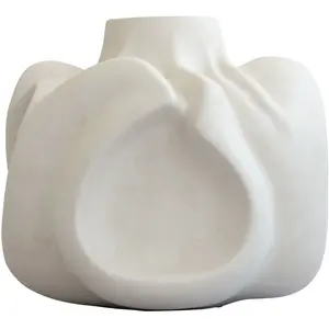 101 COPENHAGEN - Vase Wabi - Blanc - Céramique émaillée - Designer Tom...