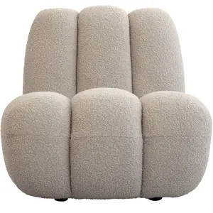 101 COPENHAGEN - Fauteuil rembourré Toe - Beige - Tissu bouclé - Desig...Vendu parmade-in-design