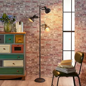Lindby - Lampadaire 'Lilly' en métal pour salon & salle à manger