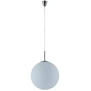 Suspension Lindby Marike, Ø 40 cm, blanc, verre, boule, E27 pas cher