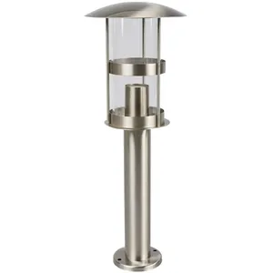 Comparateur de prix : Lindby lampe pour socle Noemi, gris, acier inoxydable, 50 cm, IP44