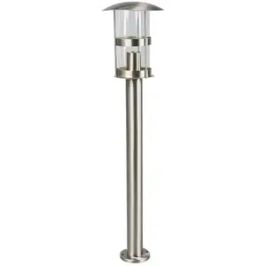 Comparateur de prix : Lindby, borne lumineuse Noemi, gris, acier inoxydable, 80 cm, IP44