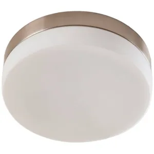 Lindby plafonnier pour salle de bain Amilia, Ø 23,5 cm, E27, nickel, verreVendu parluminaire