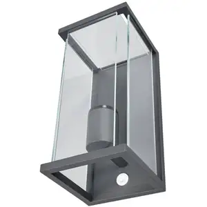 LAMPENWELT.COM Applique d'extérieur Lucande Annalea, 29cm, à 1 lampe, IP54, capteur pas cher