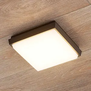 Comparateur de prix : Lucande Amra plafonnier LED angulaire 17,5 cm